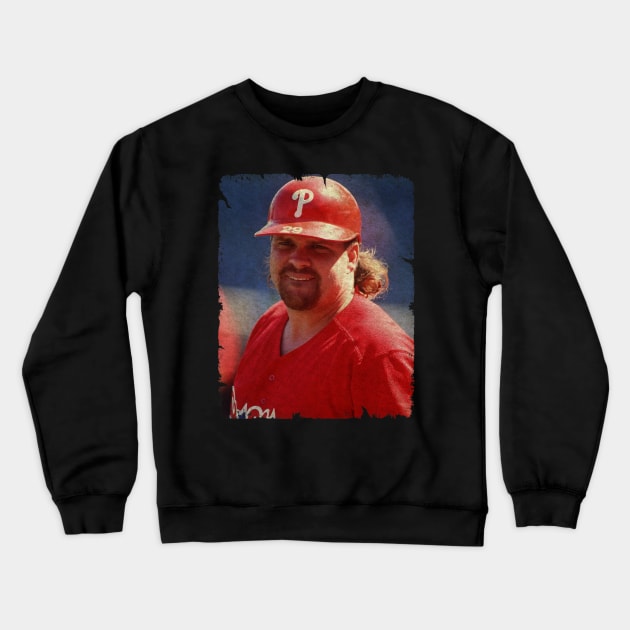 John Kruk in Philadelphia Phillies, 1993 NLCS Crewneck Sweatshirt by PESTA PORA